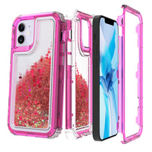 Load image into Gallery viewer, Apple iPhone 12 Mini Clear Liquid Glitter Case -  Full Body Tough Military Grade Shockproof Phone Cover
