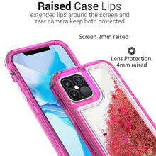Load image into Gallery viewer, Apple iPhone 12 Pro Max Clear Liquid Glitter Case -  Full Body Tough Military Grade Shockproof Phone Cover
