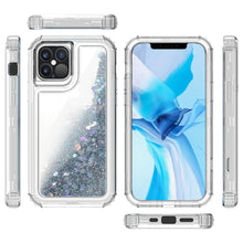 Load image into Gallery viewer, Apple iPhone 12 Pro Max Clear Liquid Glitter Case -  Full Body Tough Military Grade Shockproof Phone Cover
