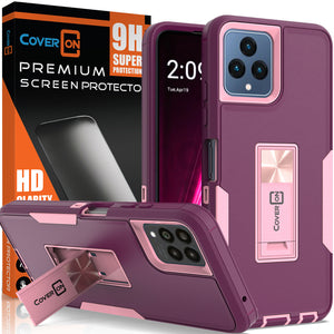 T-Mobile Revvl 6 5G Case Heavy Duty Rugged Phone Cover w/ Kickstand
