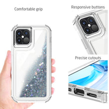 Load image into Gallery viewer, Apple iPhone 12 / iPhone 12 Pro Clear Liquid Glitter Case -  Full Body Tough Military Grade Shockproof Phone Cover
