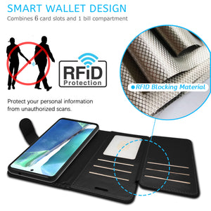 Samsung Galaxy Note 20 Wallet Case - RFID Blocking Leather Folio Phone Pouch - CarryALL Series