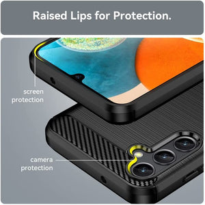 Samsung Galaxy A14 5G Case Slim TPU Phone Cover w/ Carbon Fiber