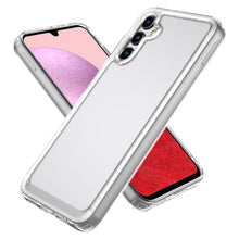 Load image into Gallery viewer, Samsung Galaxy A14 5G Clear Hybrid Slim Hard Back TPU Case Chrome Buttons
