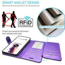 Load image into Gallery viewer, Motorola Moto One Fusion Plus Wallet Case - RFID Blocking Leather Folio Phone Pouch - CarryALL Series

