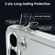 Load image into Gallery viewer, Samsung Galaxy S23+ Plus Clear Hybrid Slim Hard Back TPU Case Chrome Buttons
