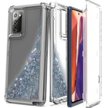 Load image into Gallery viewer, Samsung Galaxy Note 20 Clear Liquid Glitter Case -  Full Body Tough Military Grade Shockproof Phone Cover
