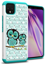 Load image into Gallery viewer, Google Pixel 4 XL Case - Rhinestone Bling Hybrid Phone Cover - Aurora Series

