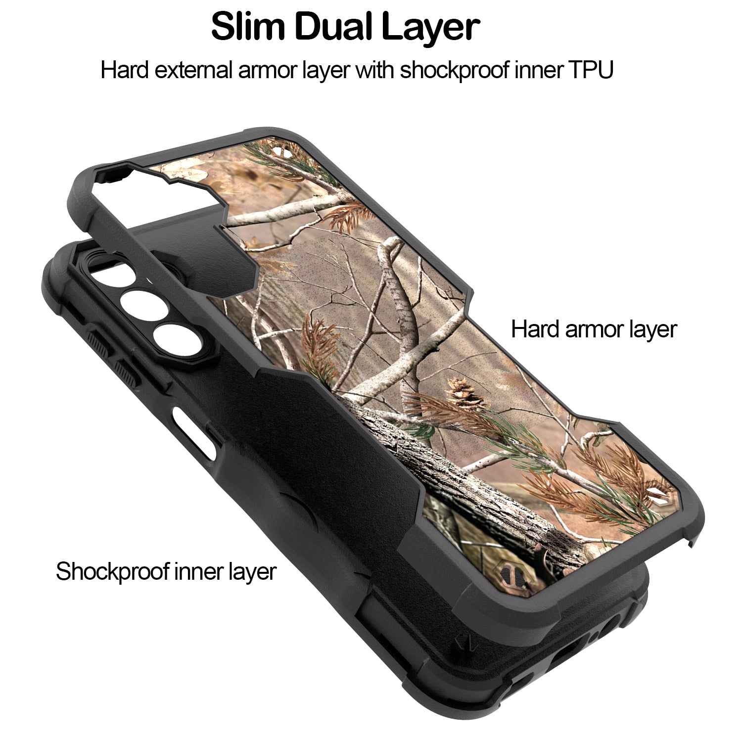 For TCL 40 XL SE Case Full Body Shockproof Impact Rugged Cover+Tempered  Glass