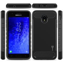 Load image into Gallery viewer, Samsung Galaxy J3 2018 / Express Prime 3 / J3 Star / J3 Prime 2 / Amp Prime 3 / Eclipse 2 / J3 Aura / J3 Orbit / Achieve Case - Hybrid Phone Cover with Carbon Fiber Accents - Arc Series
