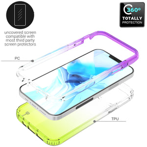 Apple iPhone 12 Pro Max Clear Case Full Body Colorful Phone Cover - Gradient Series
