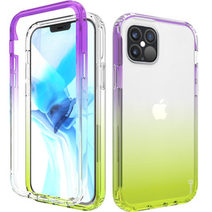 Apple iPhone 12 / iPhone 12 Pro Clear Case Full Body Colorful Phone Cover - Gradient Series
