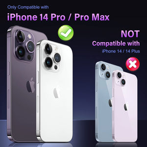 Apple iPhone 14 Pro Camera Lens Individual Screen Protector Tempered Glass