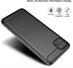Samsung Galaxy A22 5G Slim Soft Flexible Carbon Fiber Brush Metal Style TPU Case
