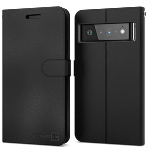 Google Pixel 6 Pro Wallet Case - RFID Blocking Leather Folio Phone Pouch - CarryALL Series