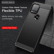 Load image into Gallery viewer, Motorola Moto G Stylus 5G Slim Soft Flexible Carbon Fiber Brush Metal Style TPU Case
