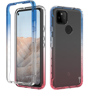 Google Pixel 5a Clear Case Full Body Colorful Phone Cover - Gradient Series