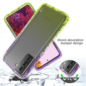 Samsung Galaxy S21 FE Clear Case Full Body Colorful Phone Cover - Gradient Series