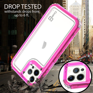 Apple iPhone 13 Pro Clear Case - Full Body Tough Military Grade Shockproof Phone Cover