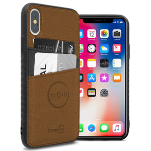 iPhone XS Max Card Case - Credit Card Holder and Magnetic Car Mount Compatbile Phone Cover - EDC Series