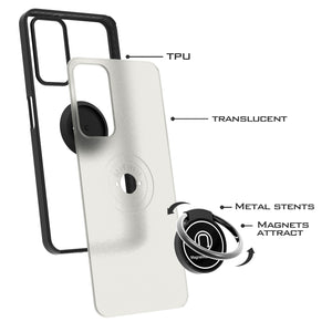 T-Mobile Revvl V+ 5G Case - Clear Tinted Metal Ring Phone Cover - Dynamic Series
