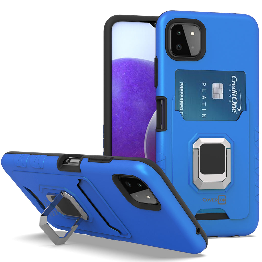 Samsung Galaxy A22 5G Case with Metal Ring - Card Series