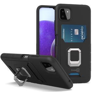 Samsung Galaxy A22 5G Case with Metal Ring - Card Series