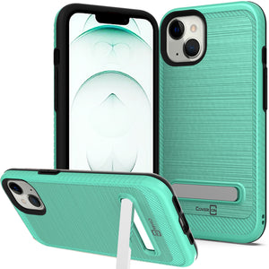 Apple iPhone 13 Case - Metal Kickstand Hybrid Phone Cover - SleekStand Series