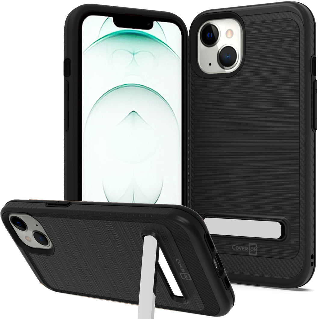 Apple iPhone 13 Case - Metal Kickstand Hybrid Phone Cover - SleekStand Series