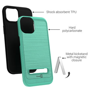 Apple iPhone 13 Pro Case - Metal Kickstand Hybrid Phone Cover - SleekStand Series