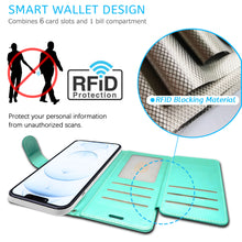 Load image into Gallery viewer, Apple iPhone 13 Pro Wallet Case - RFID Blocking Leather Folio Phone Pouch - CarryALL Series
