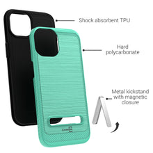 Load image into Gallery viewer, Apple iPhone 13 Mini Case - Metal Kickstand Hybrid Phone Cover - SleekStand Series
