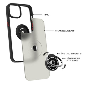 Apple iPhone 13 Pro Max Case - Clear Tinted Metal Ring Phone Cover - Dynamic Series