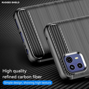 Motorola Moto G50 5G Slim Soft Flexible Carbon Fiber Brush Metal Style TPU Case