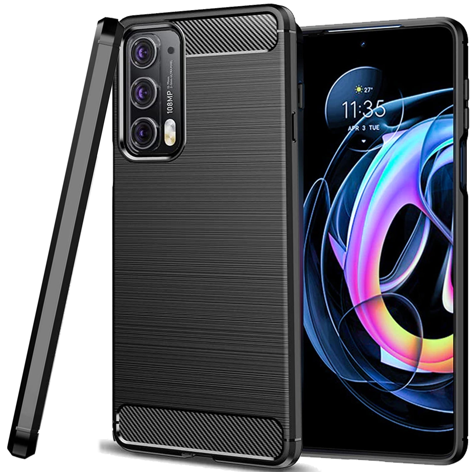 Custodia Portafoglio Con Supporto Per Motorola Edge 20, Cover In Similpelle Con Fessure E Motivi Floreali