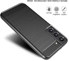 Load image into Gallery viewer, Samsung Galaxy S22 Slim Soft Flexible Carbon Fiber Brush Metal Style TPU Case
