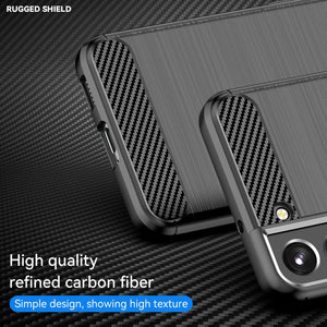 Samsung Galaxy S22 Plus Slim Soft Flexible Carbon Fiber Brush Metal Style TPU Case