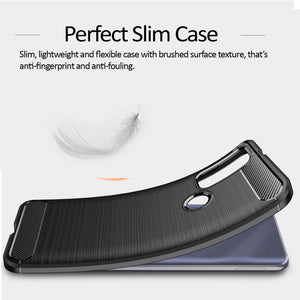 Motorola Moto G Power 2022 Slim Soft Flexible Carbon Fiber Brush Metal Style TPU Case