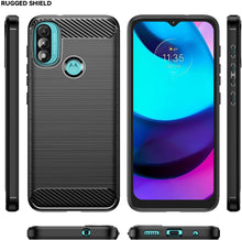 Load image into Gallery viewer, Motorola Moto E20 Slim Soft Flexible Carbon Fiber Brush Metal Style TPU Case
