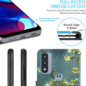 Motorola Moto G Pure Wallet Case - RFID Blocking Leather Folio Phone Pouch - CarryALL Series