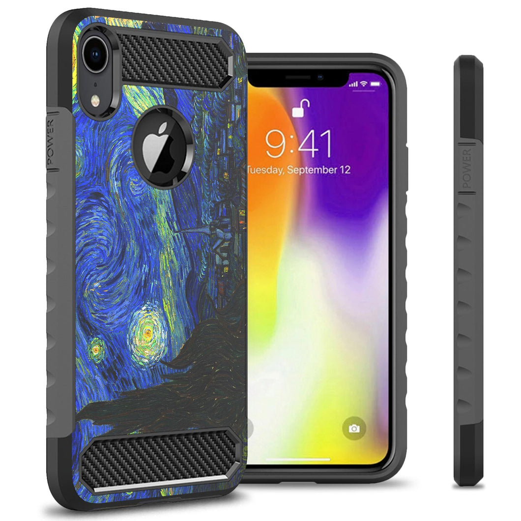 iPhone XR Case - Hybrid Phone Cover with Carbon Fiber Accents - Arc Series