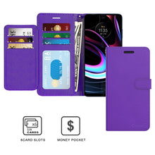 Load image into Gallery viewer, Motorola Edge 2021 Wallet Case - RFID Blocking Leather Folio Phone Pouch - CarryALL Series
