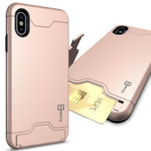 Load image into Gallery viewer, iPhone XS Max Case with Card Holder Kickstand - SecureCard Series
