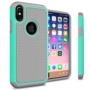 iPhone XS / iPhone X Case - Heavy Duty Protective Hybrid Phone Cover - HexaGuard Series