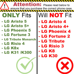 LG Aristo 5 / Aristo 5+ Plus Holster Case - Heavy Duty Shockproof Case with Belt Clip