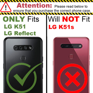 LG K51 / Reflect Clear Liquid Glitter Case -  Full Body Tough Military Grade Shockproof Phone Cover