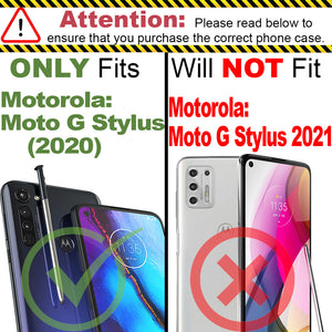 Motorola Moto G Stylus Case - Rhinestone Bling Hybrid Phone Cover - Aurora Series
