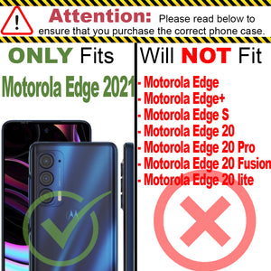 Motorola Edge 2021 Case - Clear Tinted Metal Ring Phone Cover - Dynamic Series