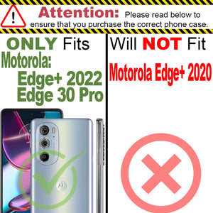 Moto Motorola Edge+ Plus 2022/ Edge 30 Pro / Edge X30 Case - Heavy Duty Shockproof Clear Phone Cover