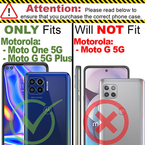 Motorola Moto G 5G Plus / Moto One 5G Clear Case Hard Slim Protective Phone Cover - Pure View Series